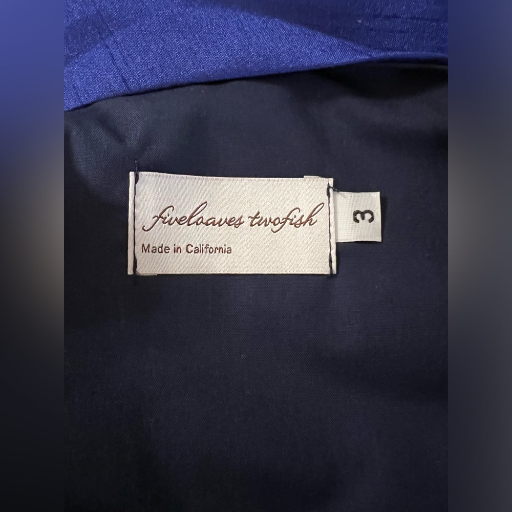 NWT FIVELOAVES TWOFISH x Nordstrom Girls 3 Blue Sleeveless Dress Made in CA, USA - Picture 4 of 11